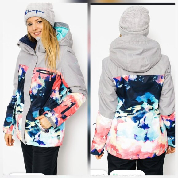 ROXY Jetty Block JK Snowboard Jacket Coat Medium - Picture 2 of 16